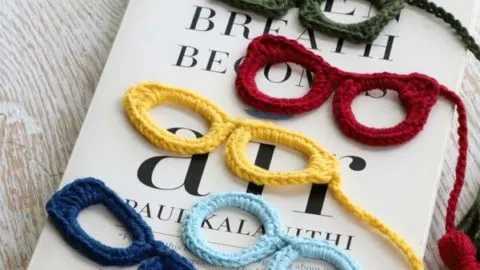 crochet spectacles applique