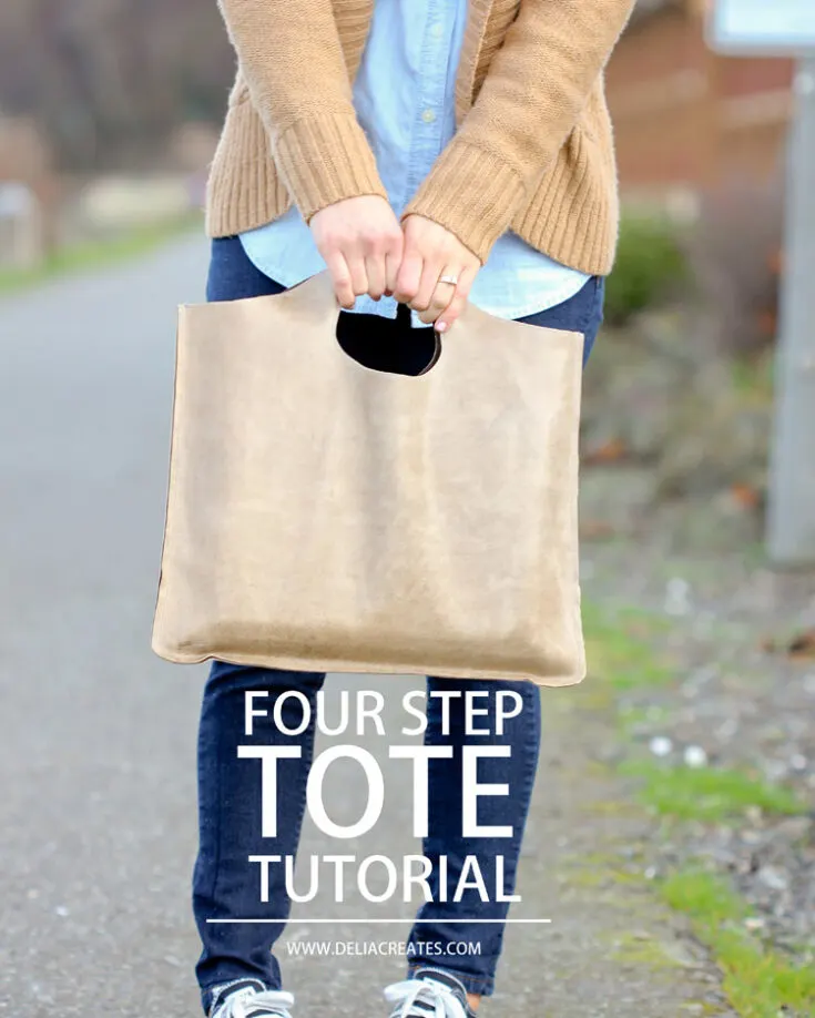 how to sew leather tote bag