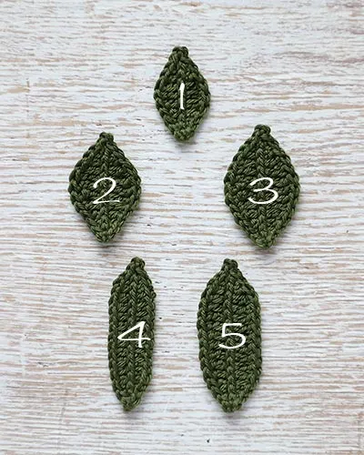 how to crochet leaf variations