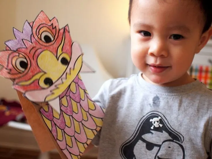 hand dragon puppet craft