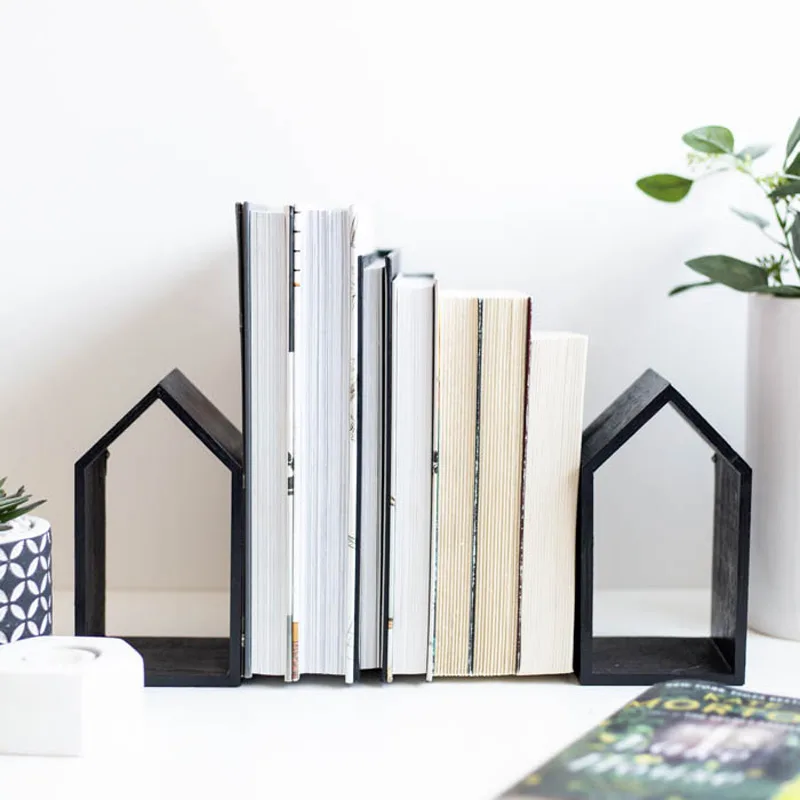 Grab 2 of these dollar store wooden houses for a quick and simple craft of stylish DIY bookends that everyone can make. Ensured to bring a minimalistic and homey touch to your bookshelves while keeping your books organized.