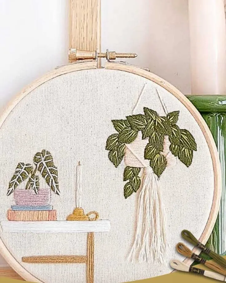 Here is another idea if you&rsquo;re looking for inspiration at home. This minimalist design is trendy and will never go out of style. Check out their website for more free embroidery patterns! Skill Level: Easy