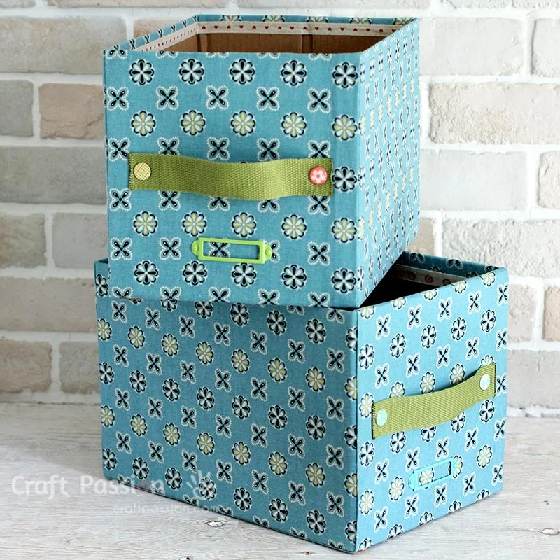 A detail tutorial on how to DIY fabric Storage Box by using carton box & fabric. Brighten up your storage boxes wt colorful fabrics to match your home deco.
