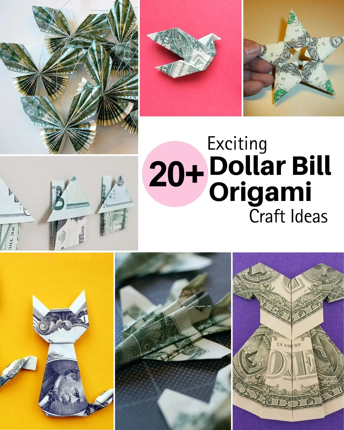 A curated list of fun & exciting dollar bill origami ideas, catered to everyone! Make some memorable gifts with just a dollar & a pair of crafty hands!