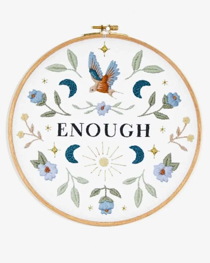 Feeling low and in need of some self-affirmations? We&rsquo;ve all been there, and you are not alone. Try out this embroidery pattern that constantly reminds you of your inner strength and that you will always be enough. Skill Level: Easy