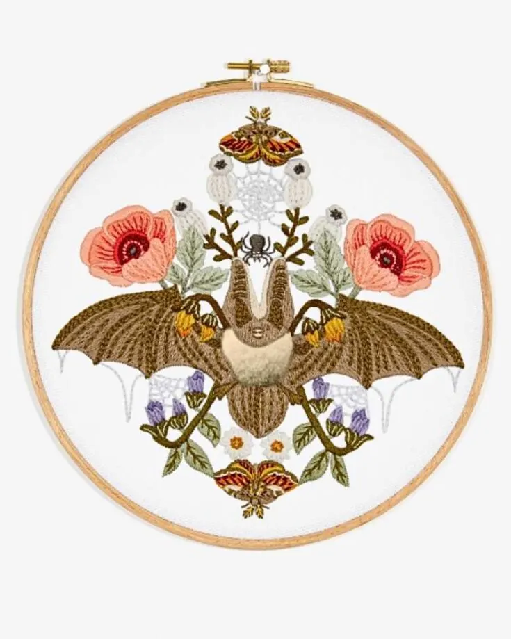 Try out this spooky design for the fall season or if you love Halloween as much as we do. This design is edgy, sleek, and it&rsquo;s cool! This will definitely leave your grandma impressed with your embroidery skills. Skill Level: Intermediate