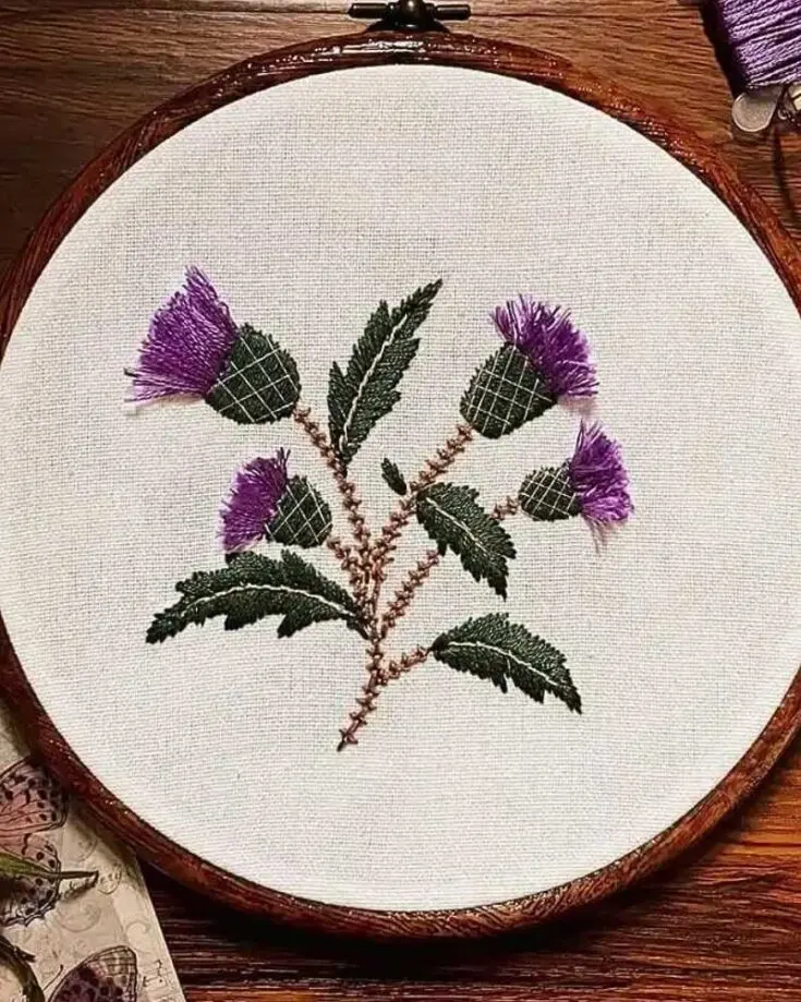 Want to challenge yourself with different embroidery patterns? Try this one out for taste. It offers different textures and patterns to your fabric. Skill Level: Intermediate