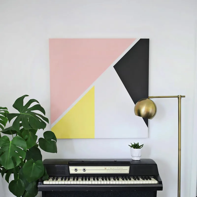 What is better than Abstract Modern Art? Abstract Modern! Art that you can do at home! This painting offers an experience with a touch of modernism, making your hallways pop with color.