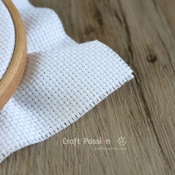 how to prepare aida fabric for cross stitch