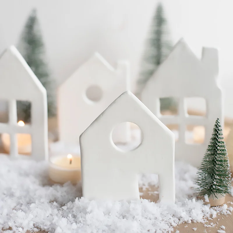 Get ready for some adorable Christmas party decorations that you and your family will love! Make miniature villages out of air-dried clay that can be easily found online or at your convenience store! This makes it affordable for everyone!
