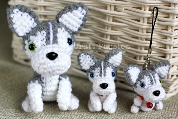 crochet dog siberian husky amigurumi