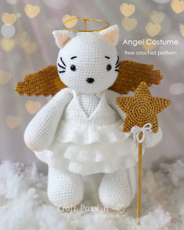 angel cat crochet pattern