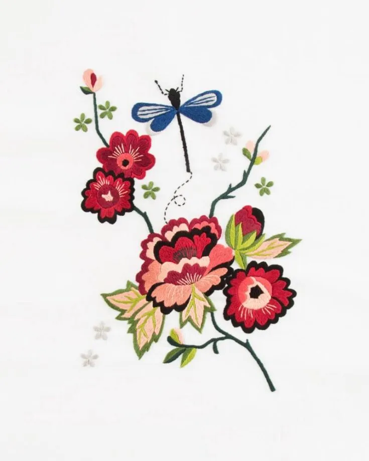 Check out this free flower embroidery pattern that you just can&rsquo;t resist. This design would look amazing on any kind of fabric, especially on denim!