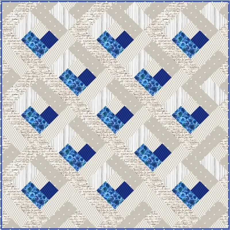 If you&rsquo;re attending a baby shower soon or expecting a newborn to the family, try quilting this simple log cabin quilt that requires 13 blocks. It&rsquo;s a pattern for confident beginners, and the finished size is 42&rdquo; x 42&rdquo;.