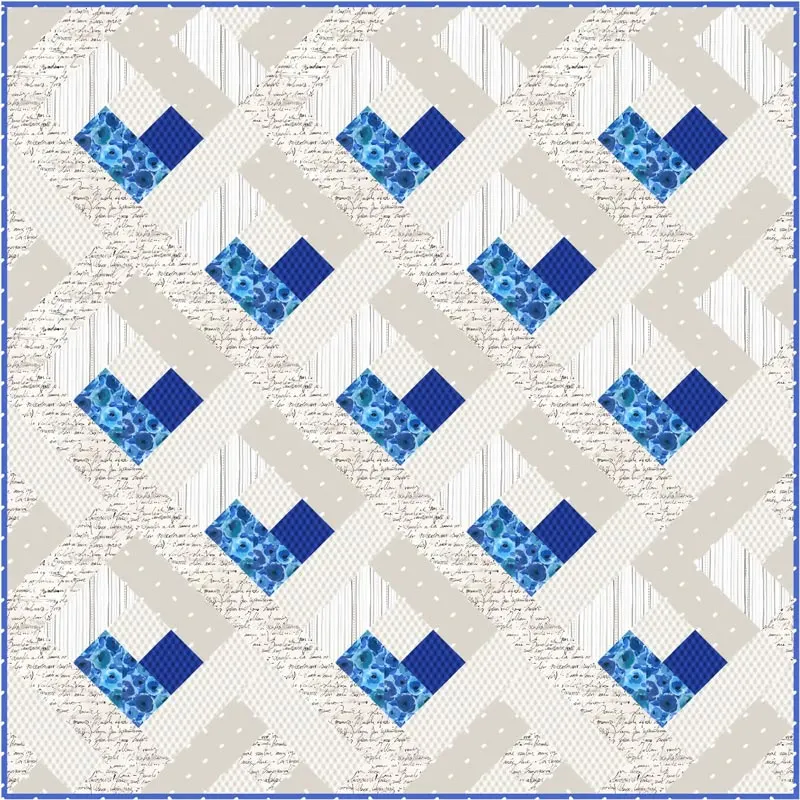 Here&rsquo;s a lovely Baby Heart Log Cabin Quilt that you can make quickly, as it&rsquo;s a fast-to-sew project! This pattern uses log cabin blocks with sweetheart motifs to create a cozy, cheerful quilt pattern for your little ones. It&rsquo;s visually stunning yet so calming to the eyes, and this pattern allows you to quilt a personalized heirloom that promises warmth and love. You can make it in blue, pink, or your favorite colors. The finished size is 42&rdquo; x 42&rdquo;.