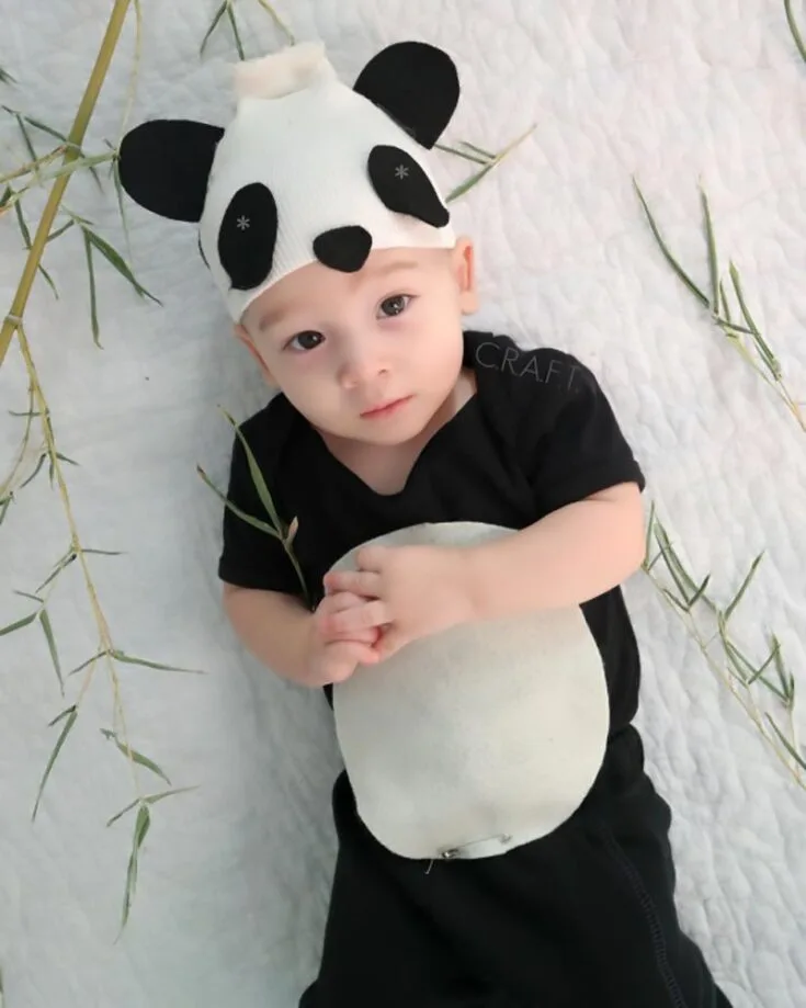 Who wouldn't want a cute panda bear for Halloween? Dress up your baby in this funny costume as they trick-or-treat from house to house, looking adorable!