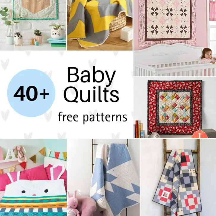 Get inspired to quilt free baby quilt patterns here! From pink and cute designs for baby girls, to cartoon characters and blue patterns for baby boys.