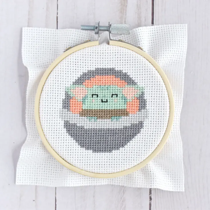 Baby Yoda free cross stitch design