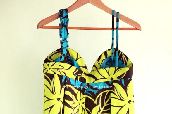 Sew this "Love In The Afternoon" Sundress designed by Twinkle. Free sundress sewing pattern & instruction given. It's a 2 yard fabric dress pattern.
