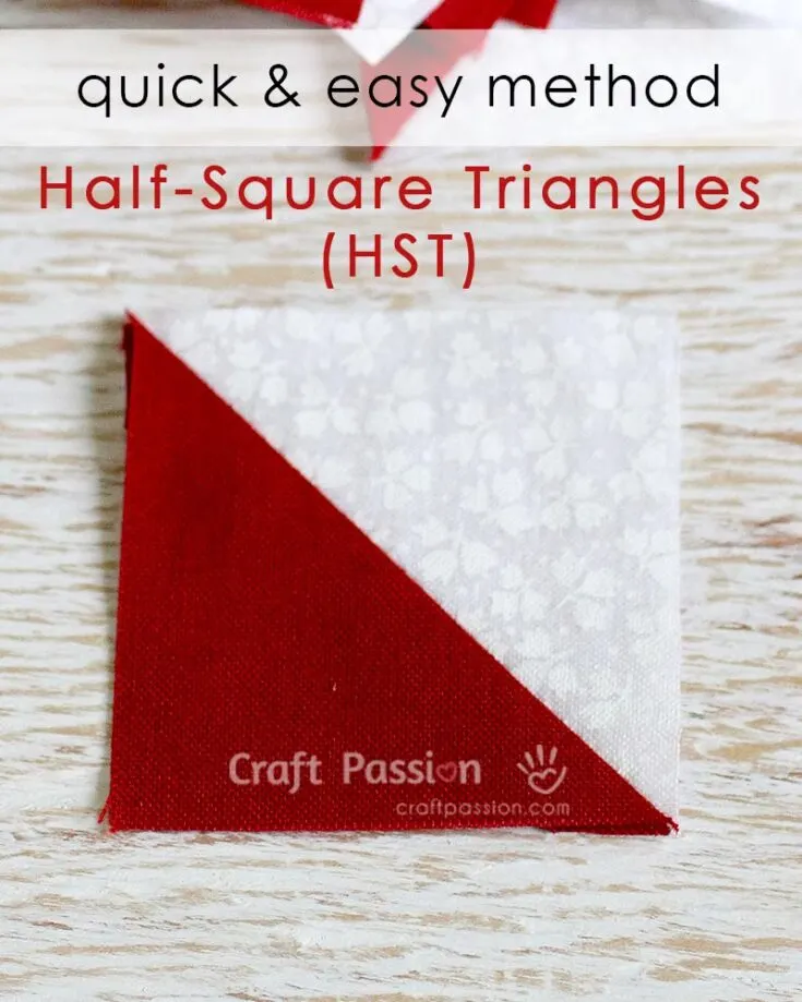 Half Square Triangles (HSTs) are the most basic blocks that can be developed into highly intricate patterns or work as a stand-alone. Its simplicity allows for more versatility in making other block patterns! This tutorial includes a genius technique to make many of these in one go.
