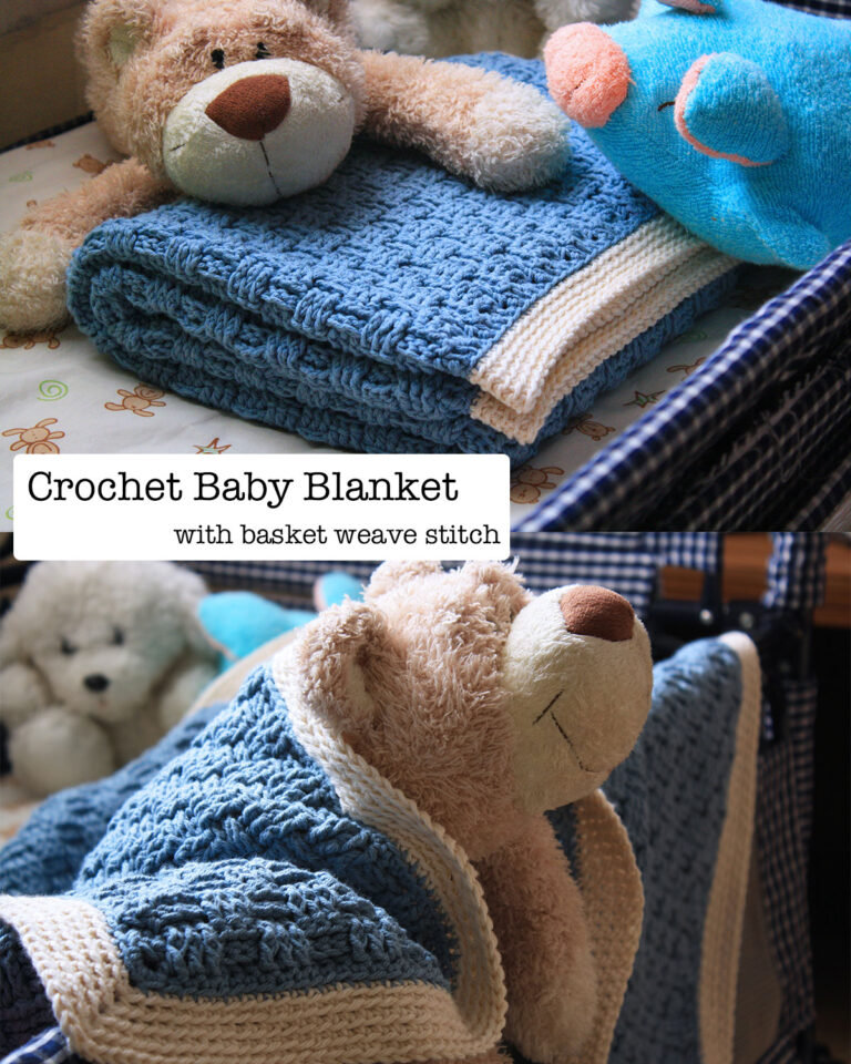Find out how to crochet this basket weave pattern to make a baby blanket. Be it as gift or for own use, this crochet baby blanket sure warms the receiver's heart.