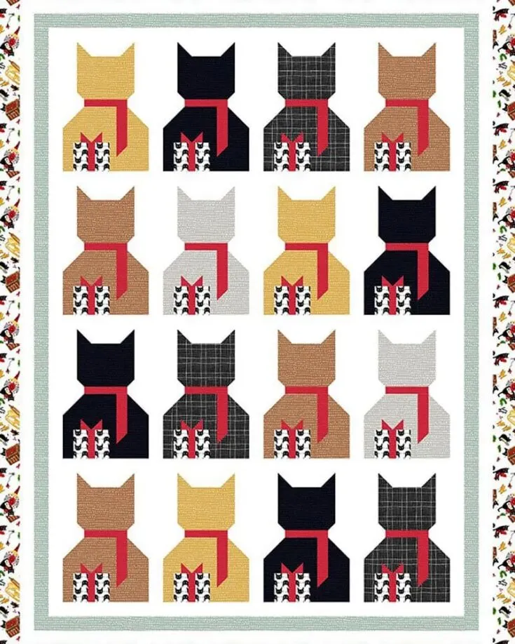 Check out this inexpensive and beautiful Christmas-themed quilt pattern. This design is catered to advanced beginners and utilizes the conventional piecing method. It&rsquo;s not a fabric-dependent project, and it&rsquo;s fat-quarter-friendly. The finished size is approximately 37&rdquo; x 49&rdquo;.