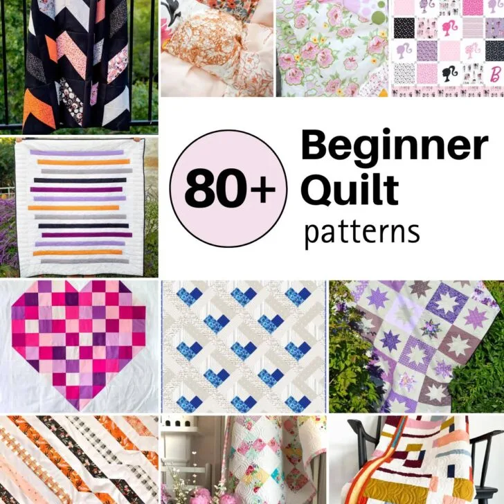 Get inspired with this extensive list of beautiful and simple beginner quilt patterns! They're easy to make, with many designs to choose from.