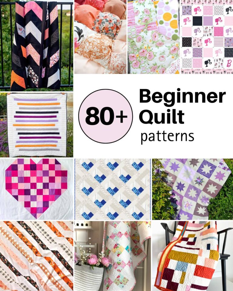 Get inspired with this extensive list of beautiful and simple beginner quilt patterns! They're easy to make, with many designs to choose from.