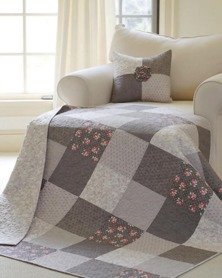 Here&rsquo;s yet another minimalistic quilt pattern that goes effortlessly with any interior decor in your home! It&rsquo;s chic, elegant, and extremely easy to make! This inexpensive pattern will guide you in making a scrappy quilt from your fabric stash. Isn&rsquo;t it charming? It comes in four available sizes as follows: Throw (52&rdquo; x 60&rdquo;) Twin (75&rdquo; x 75&rdquo;) Queen (90&rdquo; x 90&rdquo;) King (97&rdquo; x 97&rdquo;)