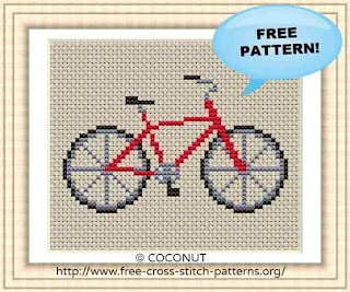 bicycle free cross stitch pattern