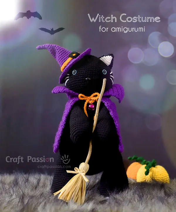 amigurumi witch cat crochet pattern