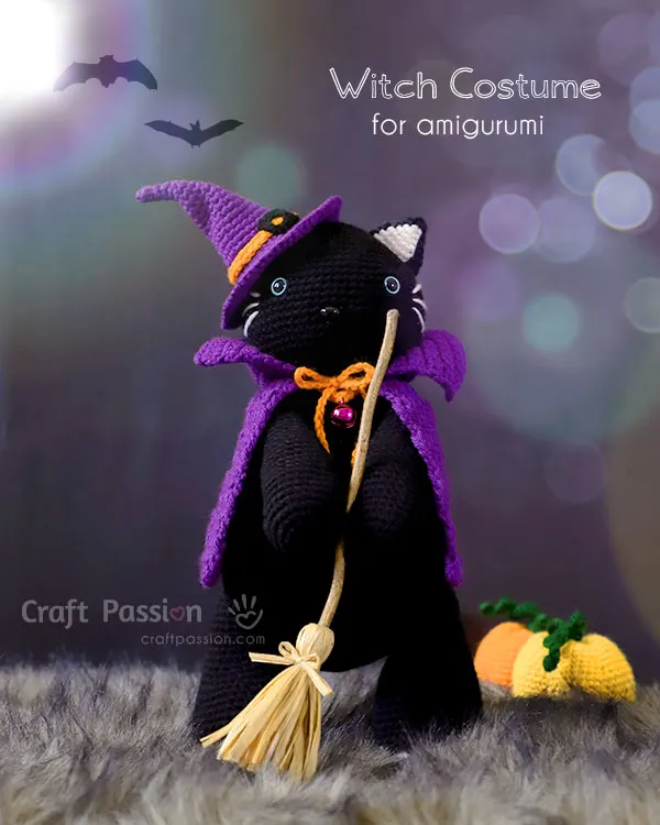 amigurumi witch cat crochet pattern
