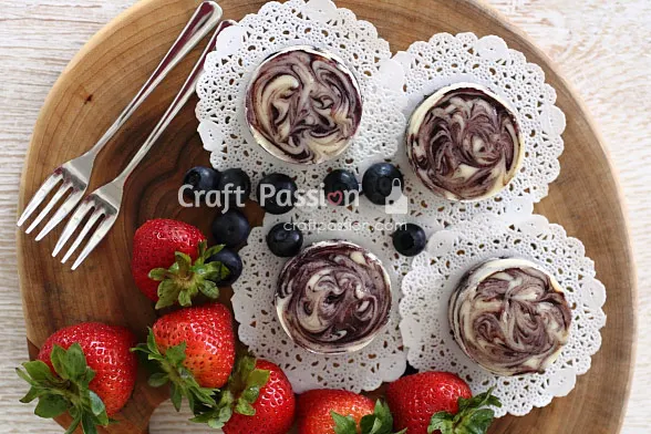 marble swirl blueberry cheesecake