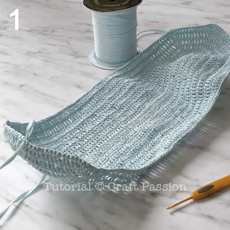 crochet diamond stitch tote
