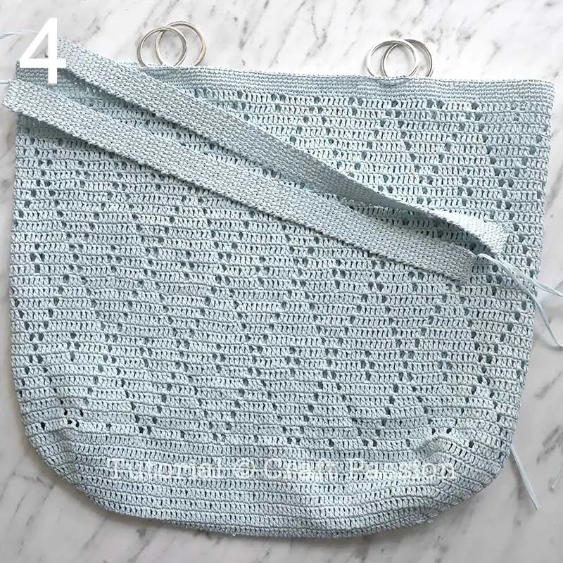 oversized diamond stitch raffia tote crochet pattern