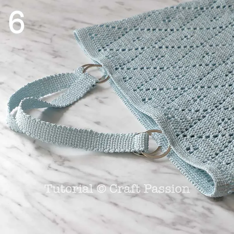 crochet diamond stitch tote