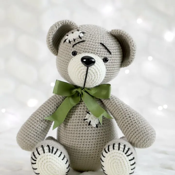 Get a free crochet teddy bear pattern with step-by-step instructions. Perfect for making the cuddly teddy bear friend, Tad, that every little kid wishes for.