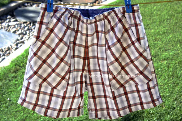 Sew Unisex Boxer Shorts with&nbsp;free pattern & tutorial.&nbsp;Perfect gift for father's days & for summer. Download & print ready to use sewing pattern.