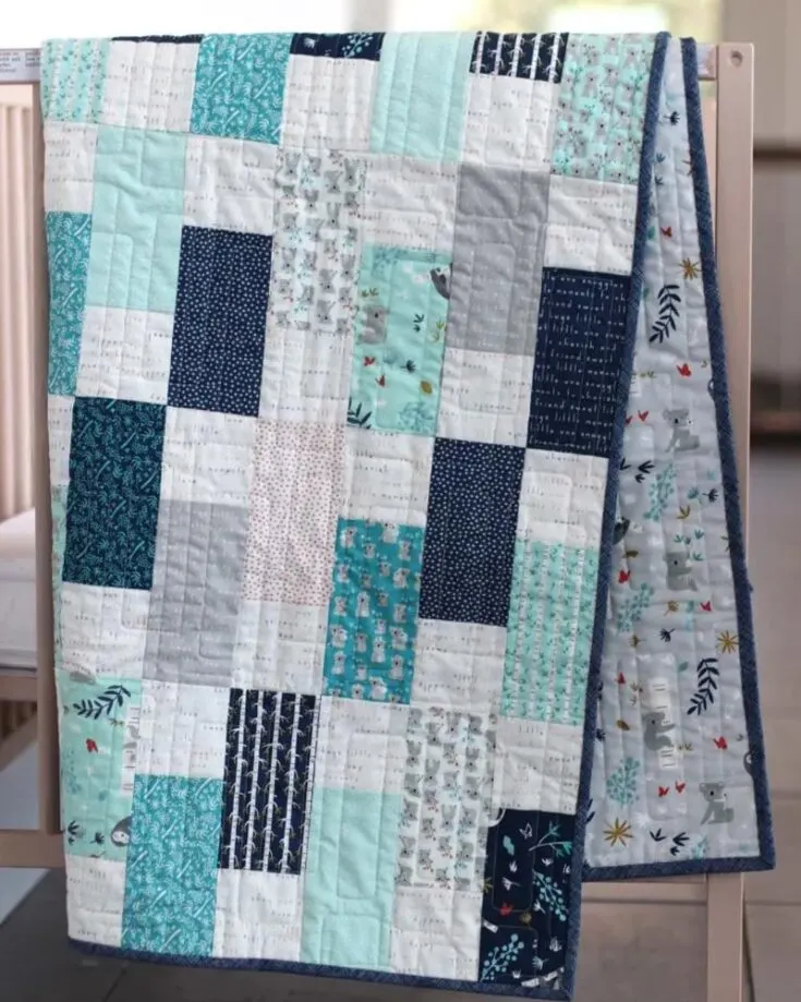 This classic brick baby quilt pattern will always stay in style! If you&rsquo;re looking to quilt a gift for your friends or family members to welcome the new addition to the family on short notice, this design is just what you&rsquo;ll need. The finished size is 42&rdquo; x 54&rdquo;.