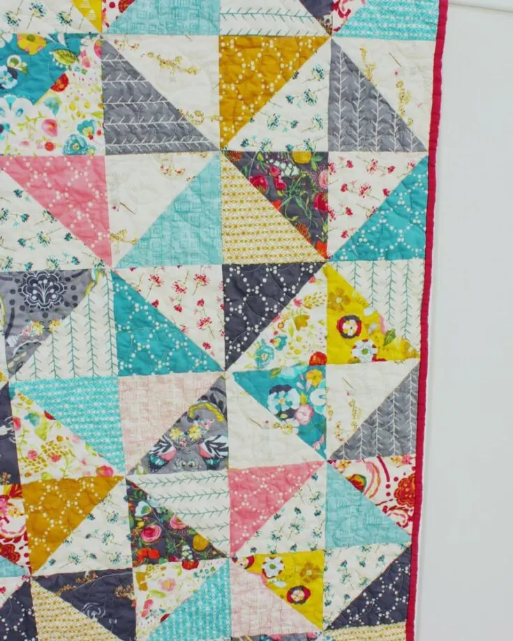 If you&rsquo;re searching for simple HST quilt patterns that allow you to show off your gorgeous fabric prints, this one is for you! Even if you want to work with solid fabrics, it&rsquo;s the perfect quilt to experiment with light and dark fabrics. The finished size is a 40&rdquo; x 50&rdquo; crib quilt.