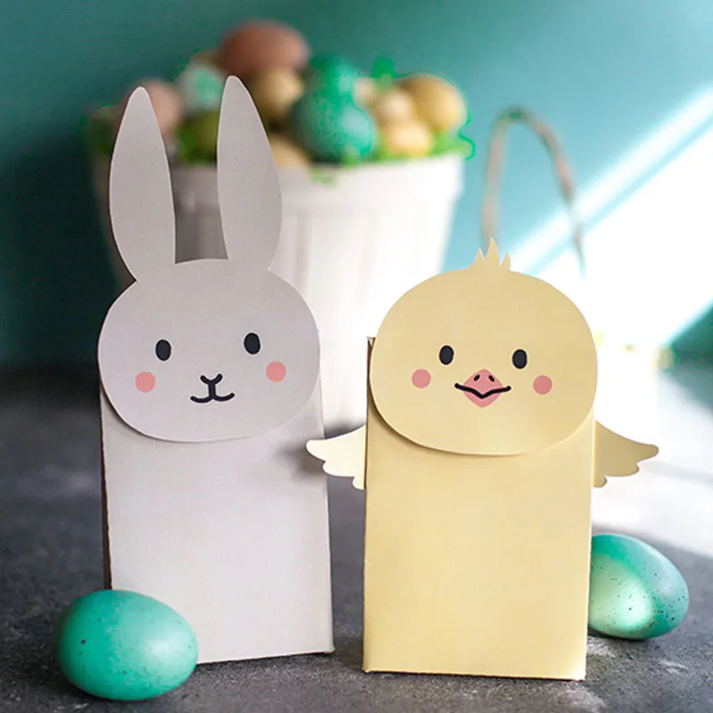 Try crafting these delightful Easter goodie bags at home with your little ones! They&rsquo;re a fun project featuring adorable bunny and chick faces that everyone will love filled with chocolate treats.
