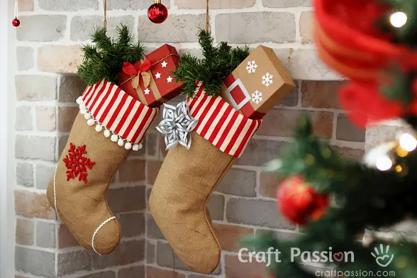 how to sew christmas stocking