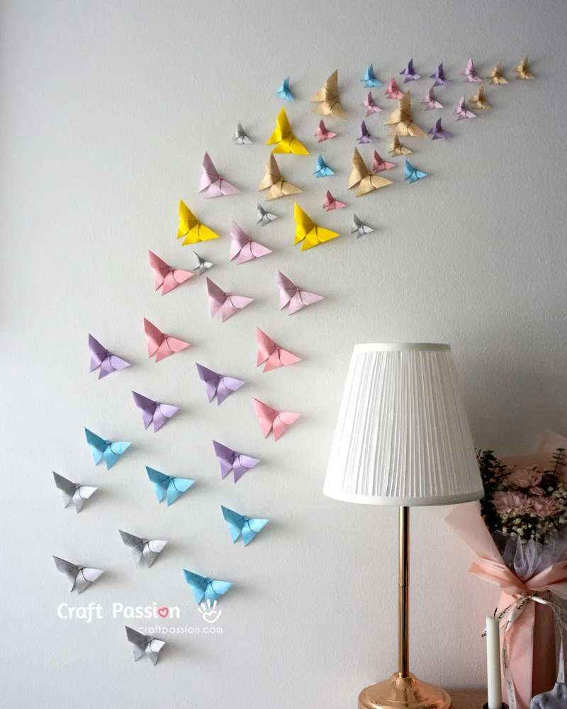 Learn how to make simple a origami butterfly with picture guides and detailed steps! They are perfect for home decorations and housewarming gifts.