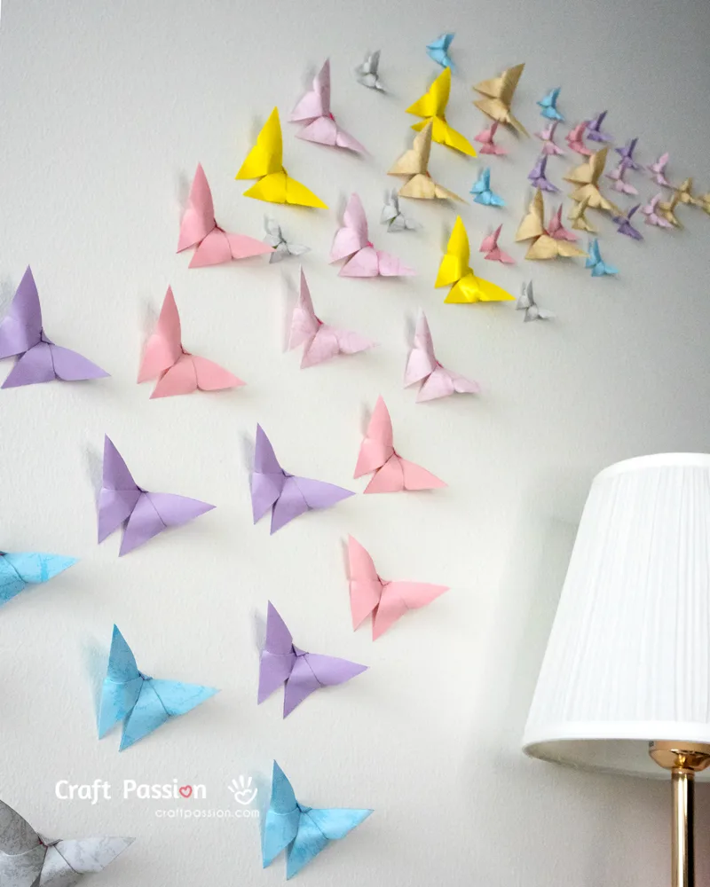 Learn how to make simple a origami butterfly with picture guides and detailed steps! They are perfect for home decorations and housewarming gifts.