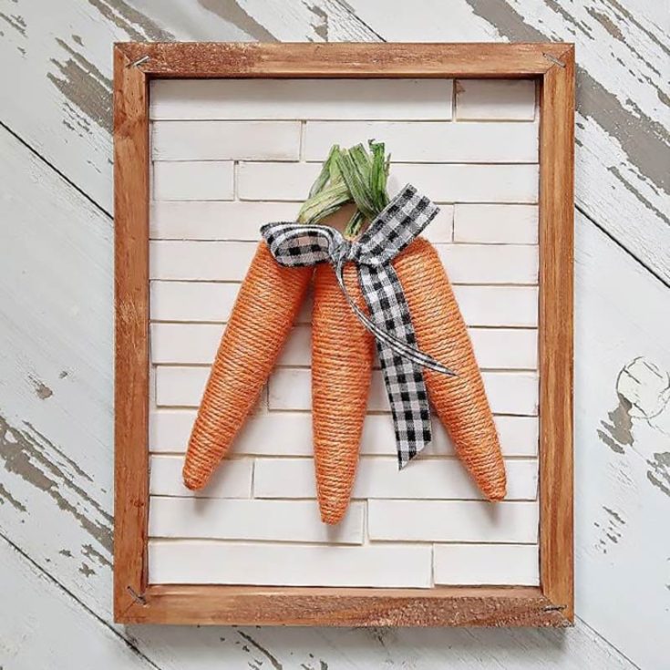 How cute is this carrot canvas craft! It&rsquo;s the perfect size for hanging on the wall of your kitchen to remind the family to eat healthy. Create your very own creation of vegetable canvases once you mastered crafting this carrot canvas.