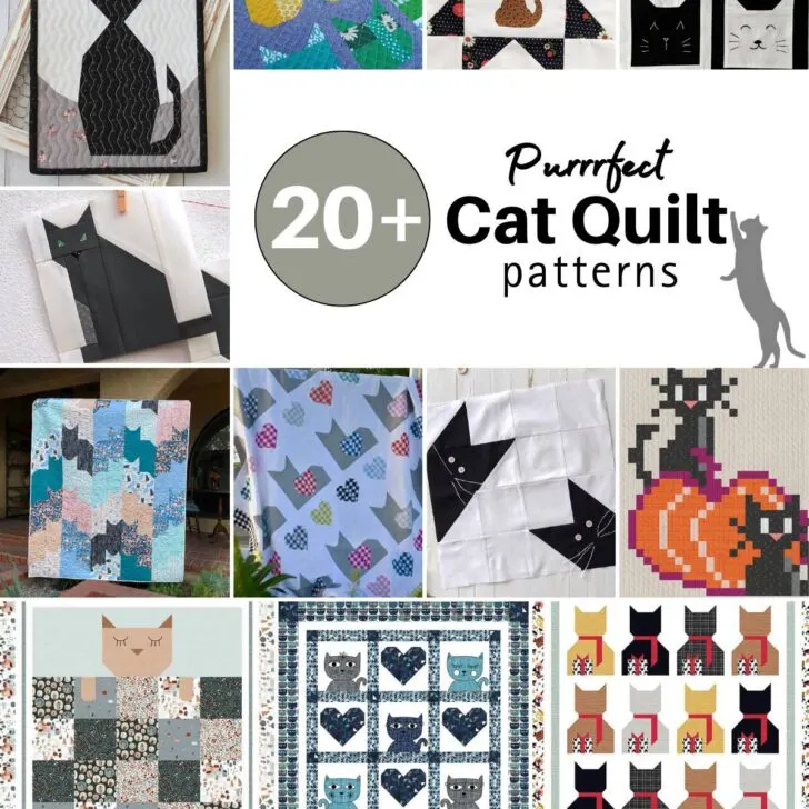 Browse through this list of cat quilt patterns that will tickle your fancy! The list contains cat quilts with abstract designs and a variety of aesthetics.