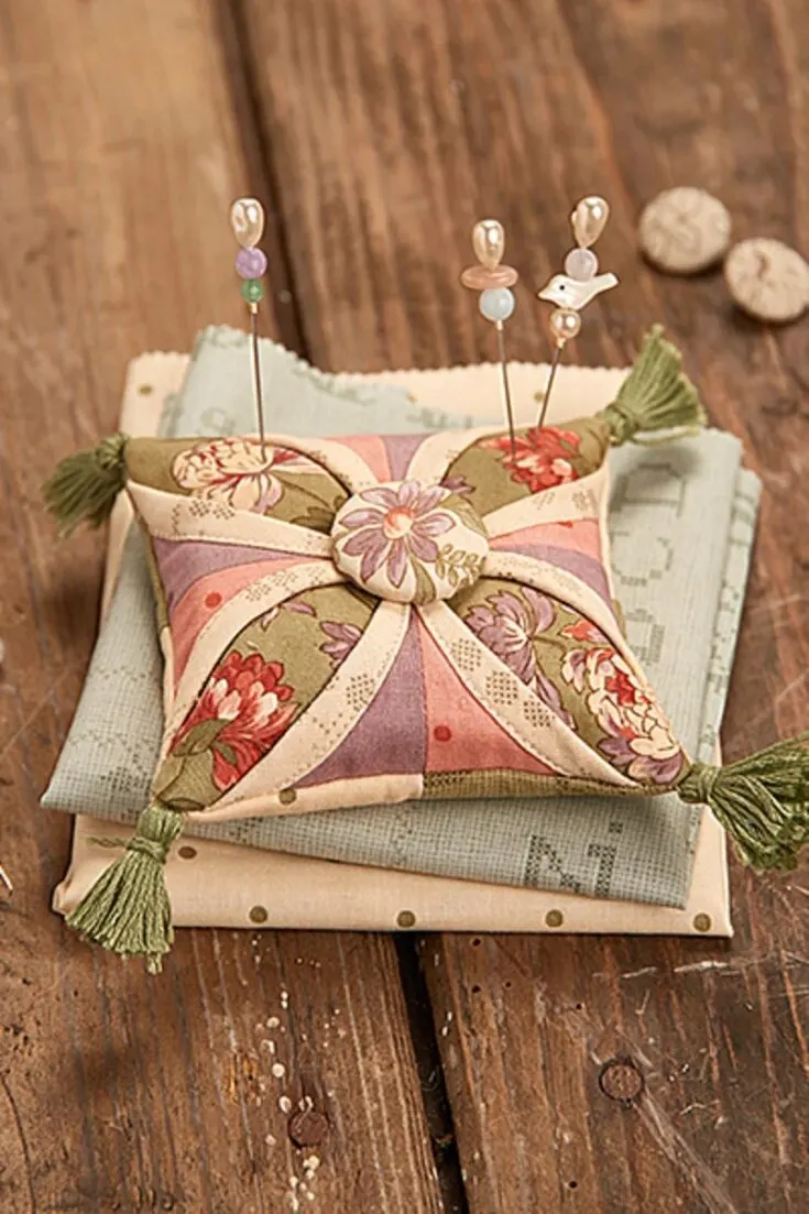 These cathedral pin cushions are gorgeous and so elegant. It&rsquo;s a great gift to make for anyone who sews or quilts. This project is part of a pair as well, so check out the matching needlebook you can make, too!