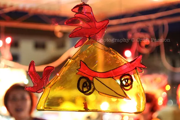 Mid autumn cellophane lantern & celebration. View lanterns created using cellophane paper, bunny, car, angry bird, chicken. With more lantern ideas