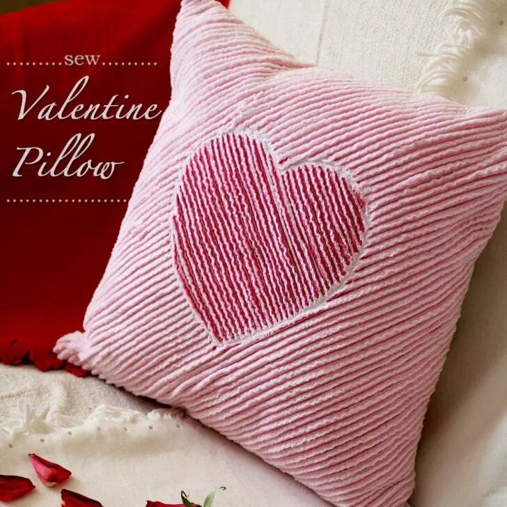 Sew a heart chenille valentine pillow to decorate a romantic corner at home. This chenille valentine pillow is soft & fluffy, nice to touch & warm to hug.