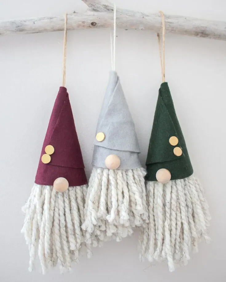 Looking for a quick craft? These gnome ornaments take less than 30 minutes to whip up, making them perfect for your tree or as heartfelt gifts for loved ones!
